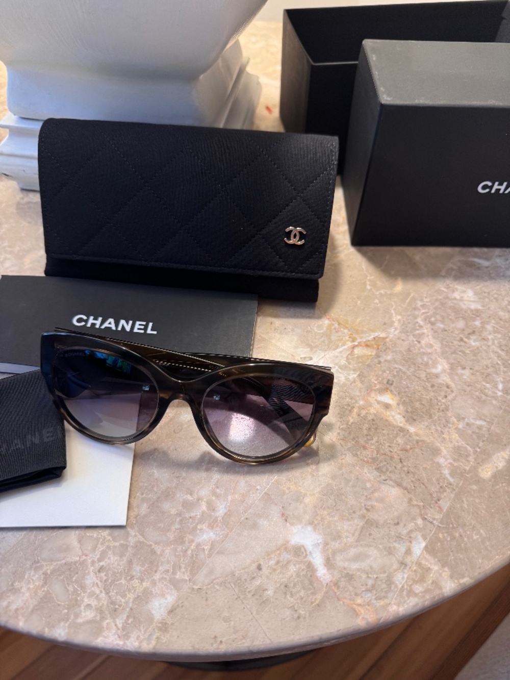 Chanel women’s Tortoise Sunglasses very good condition-worn a few times